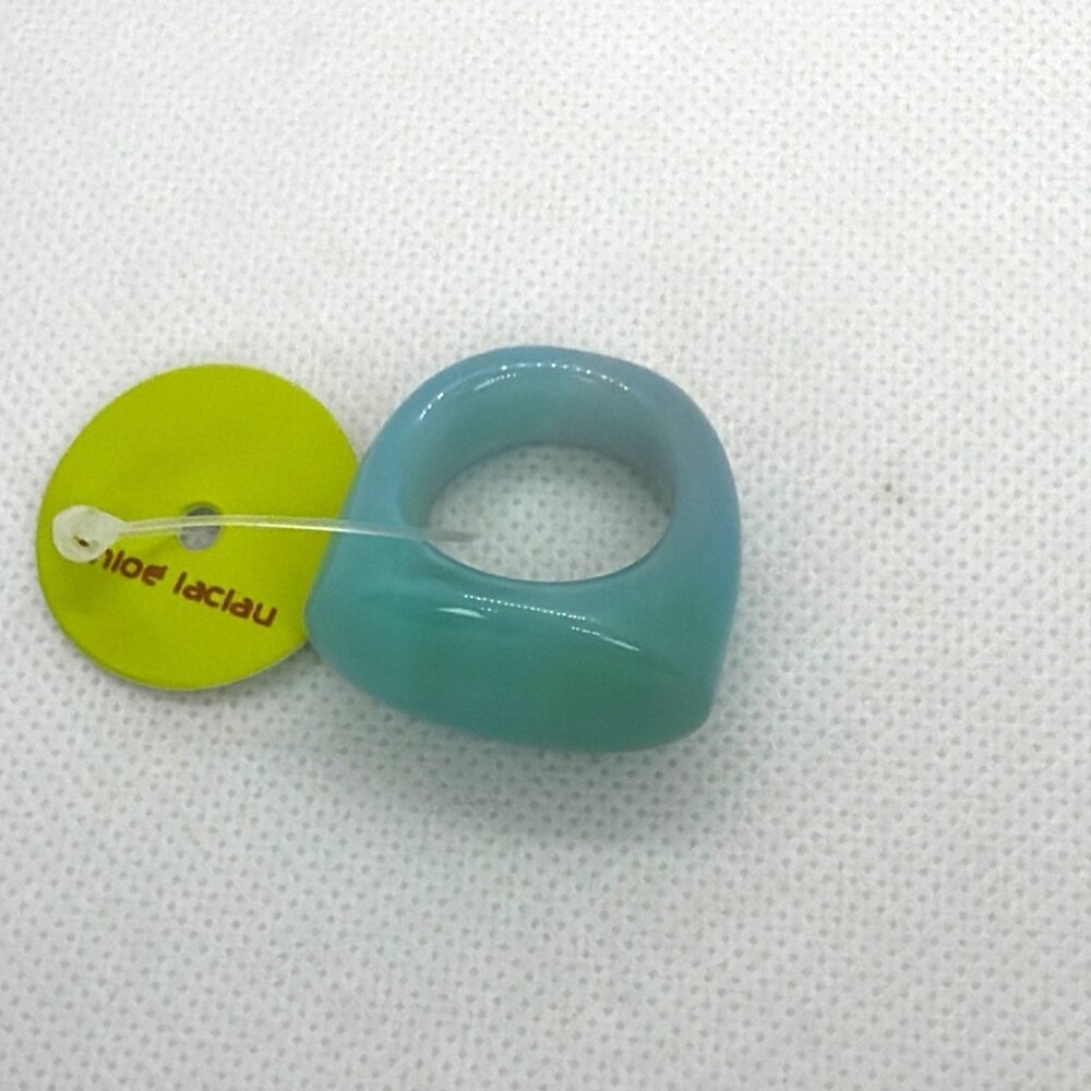 Retired Chloe Laclau Rio Resin Dome Ring 2008 Deadstock NWT Sz 9 Boutique Brazil - Picture 15 of 16